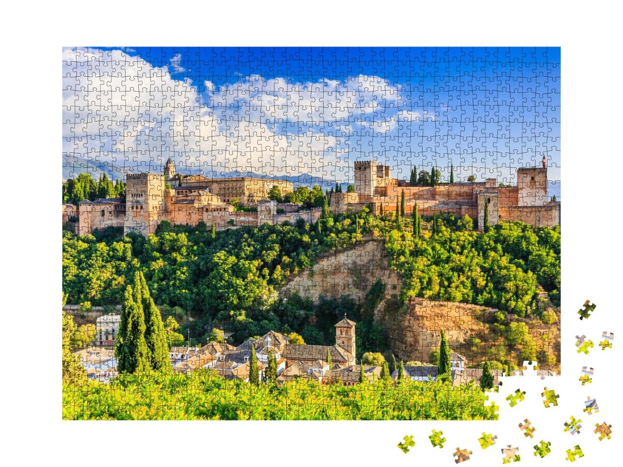 Puzzle de 1000 pièces « Impressionnante forteresse de l'Alhambra de Grenade, Espagne »