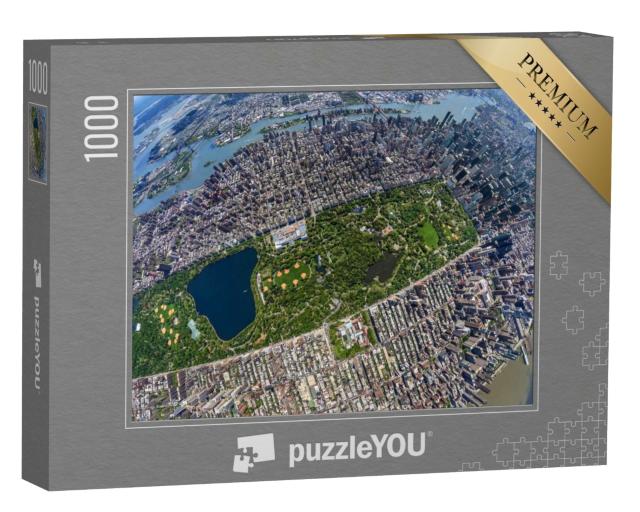 Puzzle de 1000 pièces « Central Park Manhattan vu du ciel - Little Planet Effect »