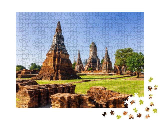 Puzzle de 1000 pièces « Wat Mahathat, patrimoine mondial de l'UNESCO, ancienne capitale de Sukhothai, Thaïlande »