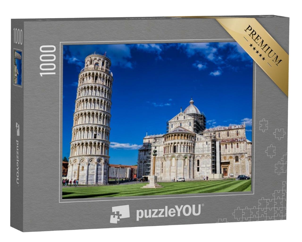 Puzzle de 1000 pièces « Piazza dei Miracoli avec la cathédrale et la tour penchée à Pise, Italie »