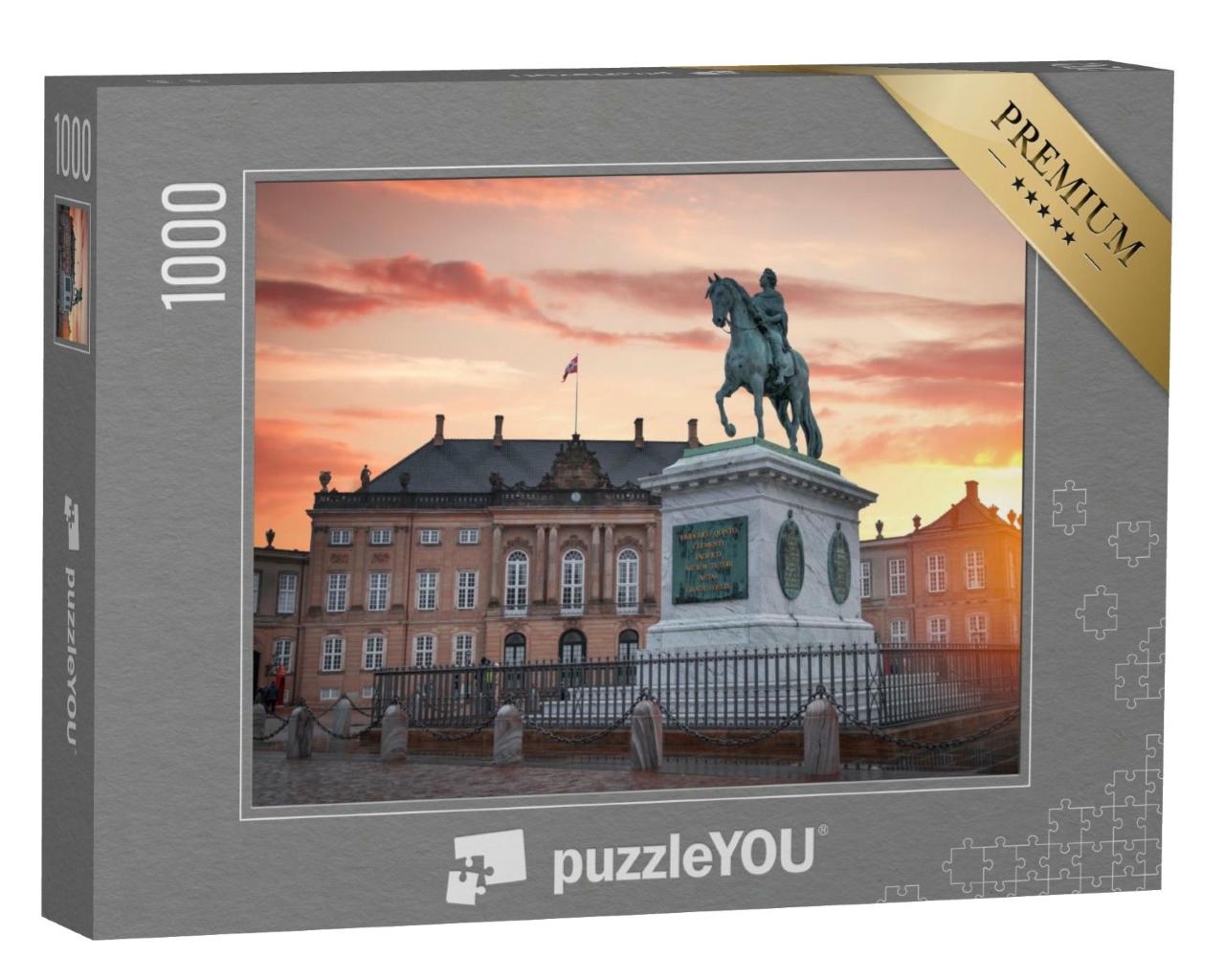 Puzzle de 1000 pièces « Le château royal d'Amalienborg à Copenhague »