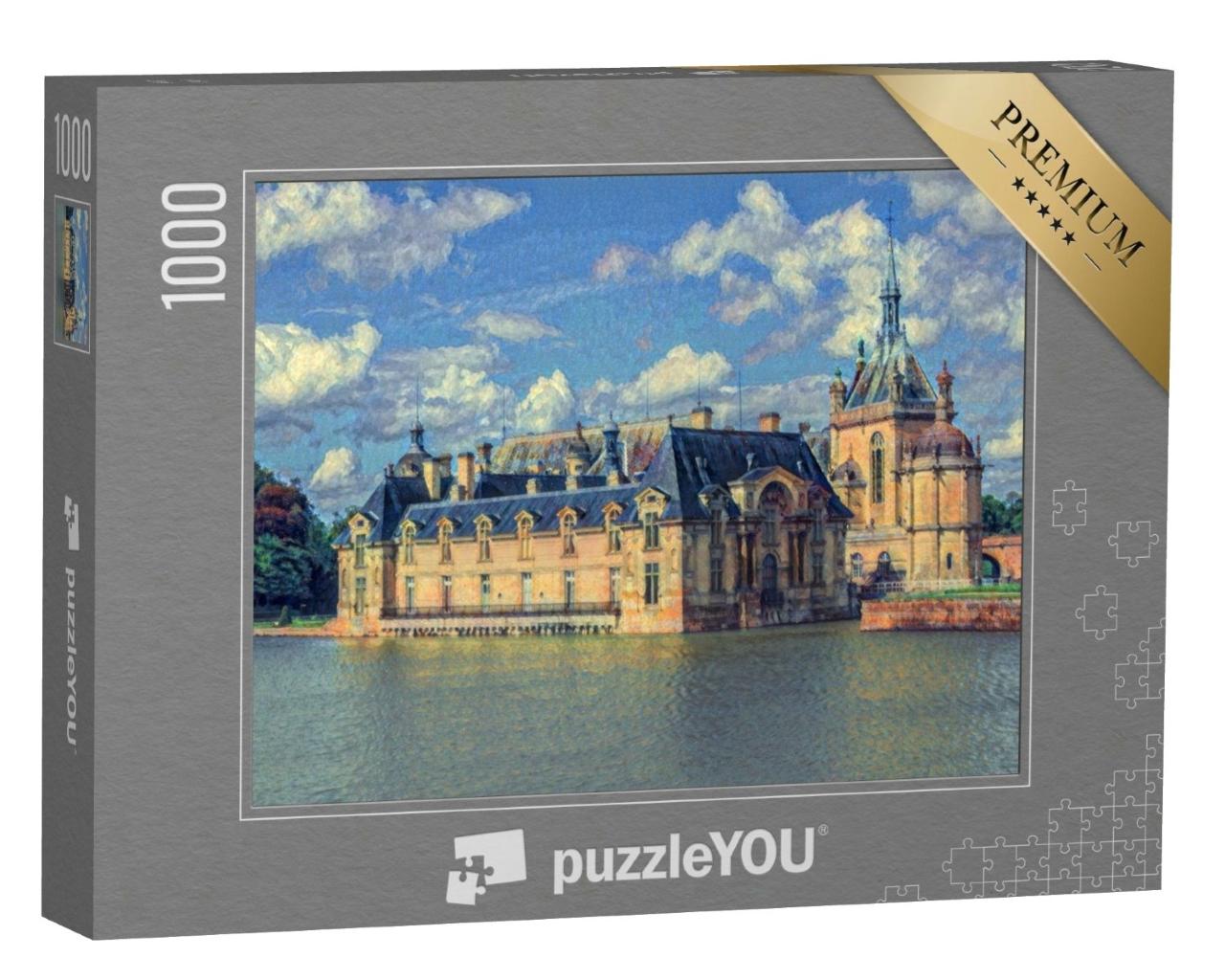 Puzzle de 1000 pièces « dans le style de Paul-Cezanne - Chateau de Chantilly - Collection Puzzle Artistes & Tableaux »
