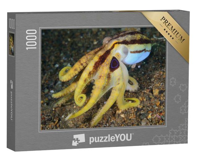 Puzzle de 1000 pièces « Une pieuvre jaune toxique au fond de la mer »