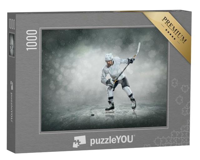Puzzle de 1000 pièces « Joueurs de hockey sur glace à l'extérieur »