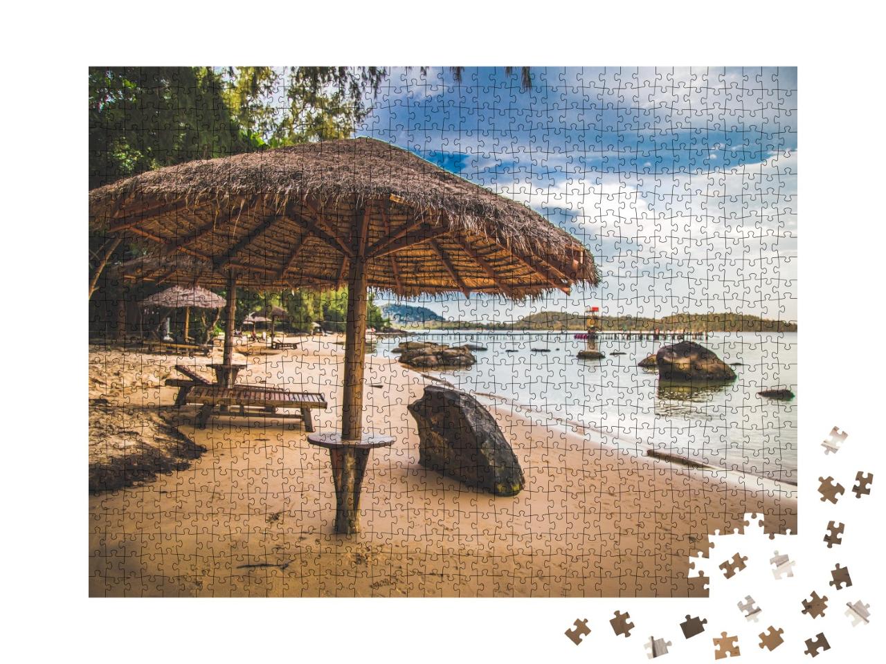 Puzzle de 1000 pièces « Île de Koh Rong, coucher de soleil à Koh Rong, Cambodge »