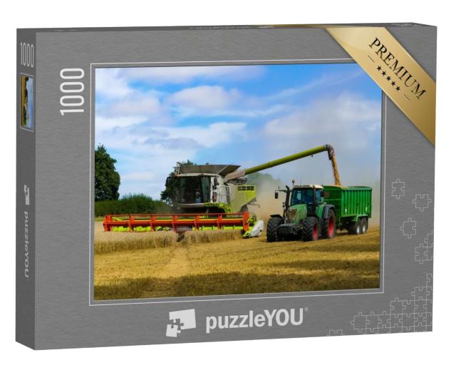Puzzle de 1000 pièces « Tracteur avec remorque, Oxfordshire »
