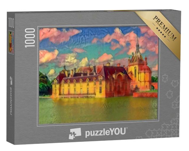 Puzzle de 1000 pièces « dans le style artistique de Franz Marc - Chateau de Chantilly - Collection de puzzles Artistes & Tableaux »
