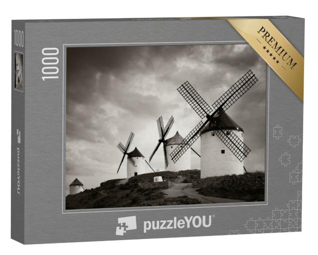 Puzzle de 1000 pièces « Moulins à vent de Consuegra près de Tolède en Espagne »