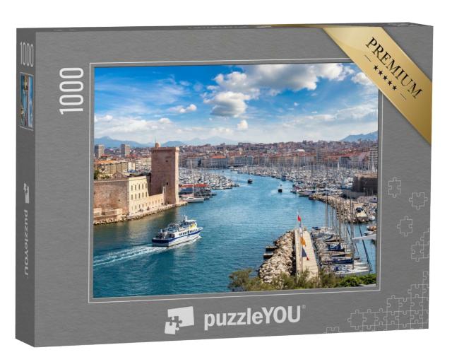 Puzzle de 1000 pièces « Château Saint Jean et le Vieux Port à Marseille, France »