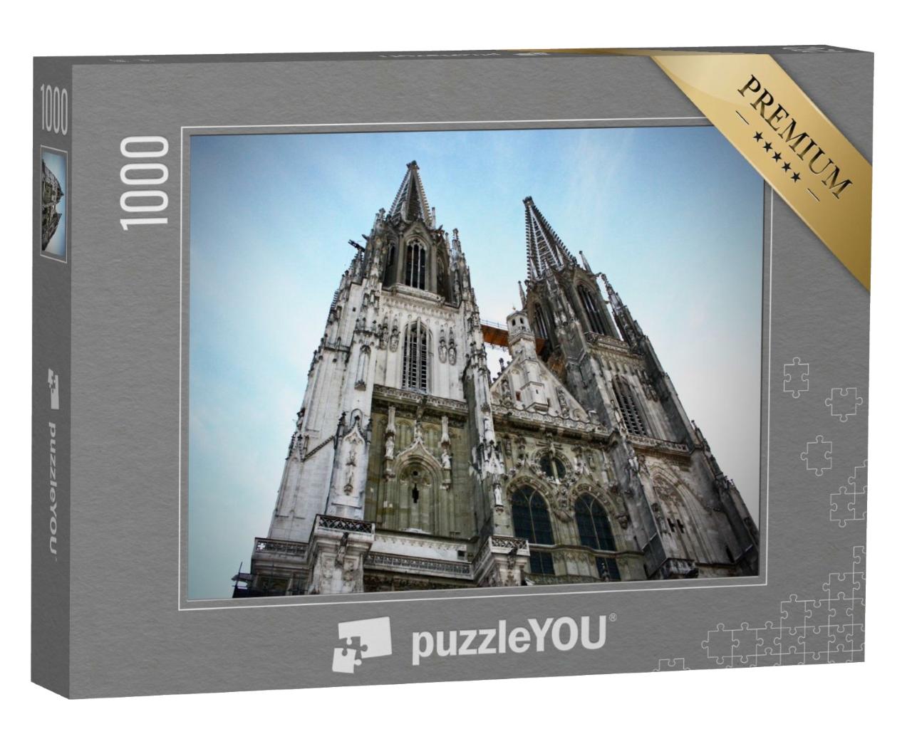 Puzzle de 1000 pièces « Façade de la cathédrale de Ratisbonne, Ratisbonne, Allemagne »