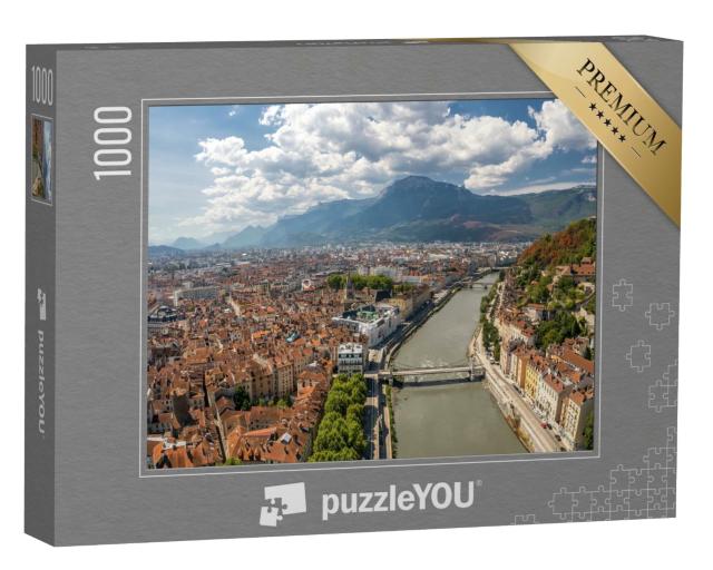 Puzzle de 1000 pièces « La rivière Isère et la ville de Grenoble, France »