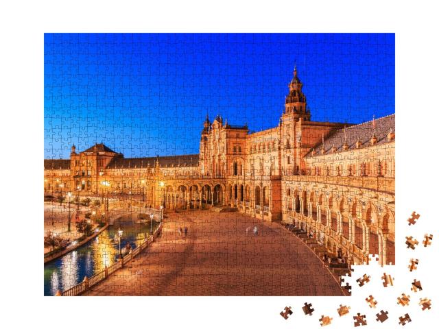Puzzle de 1000 pièces « Séville, Espagne, Plaza de España »