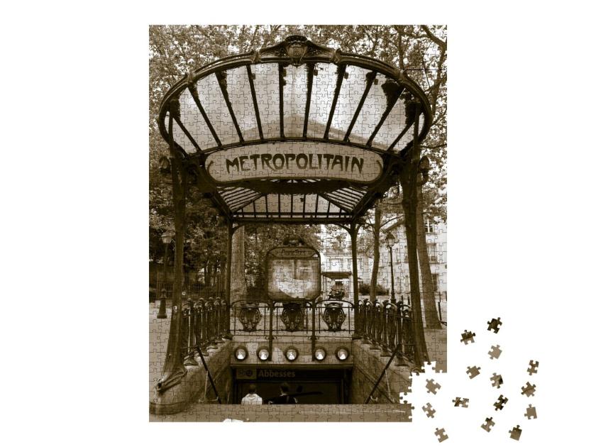 Puzzle de 1000 pièces « Station de métro Abbesses à Paris »