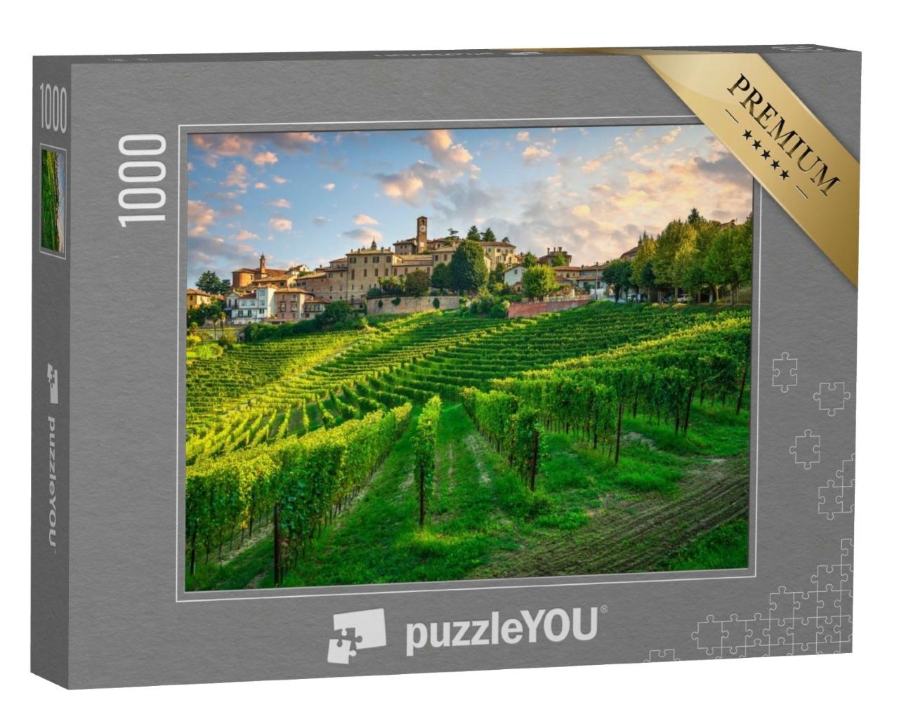 Puzzle de 1000 pièces « Le village de Neive et les vignobles des Langhe »