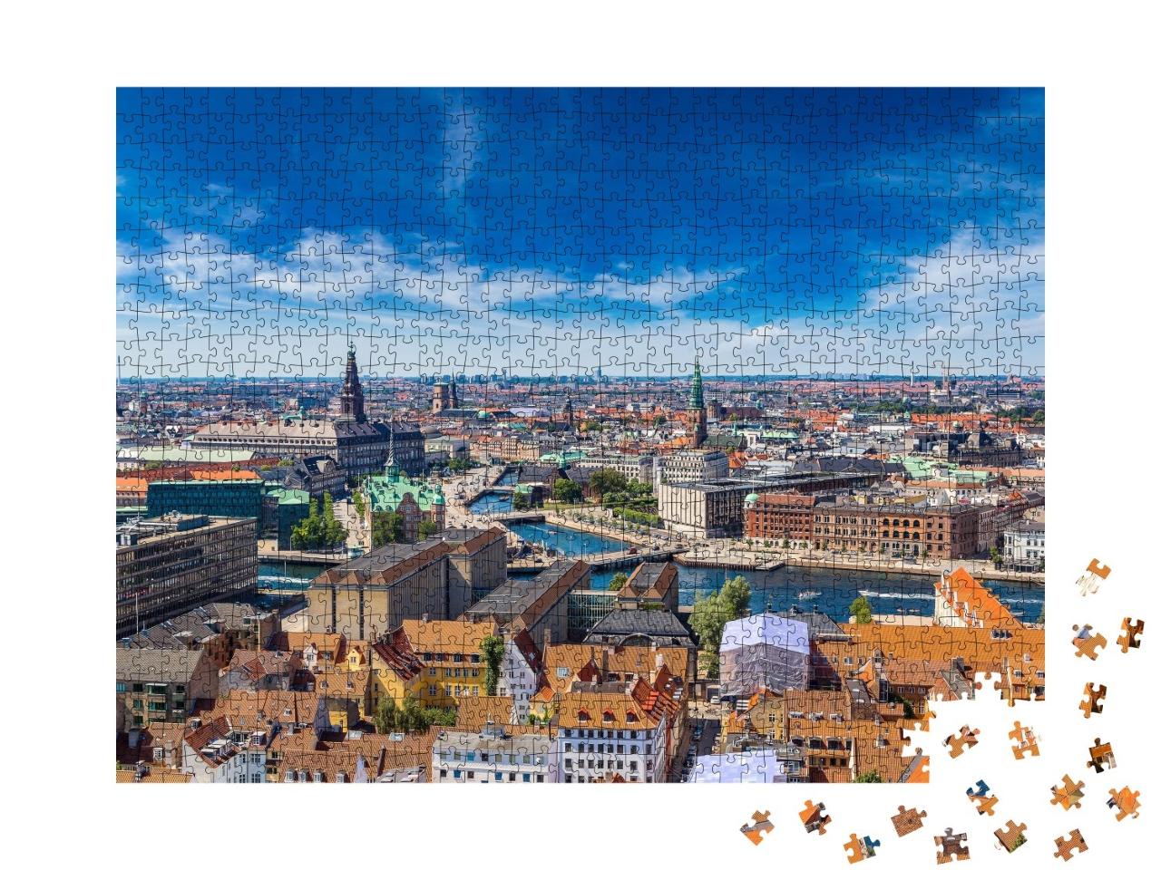 Puzzle de 1000 pièces « Belle journée d'été à Copenhague »