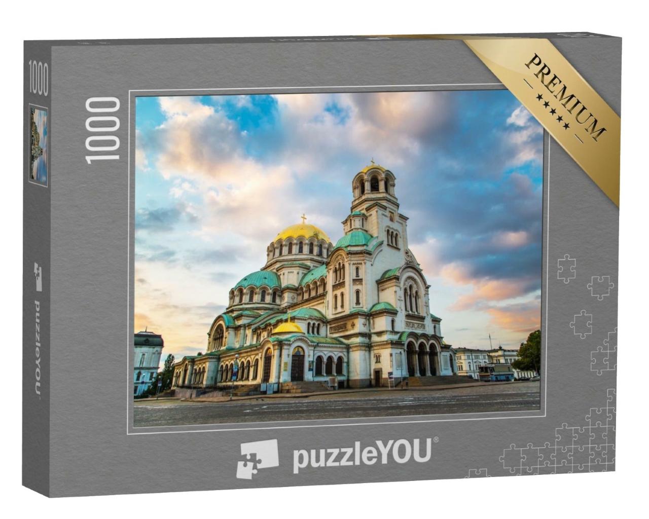 Puzzle de 1000 pièces « Cathédrale Saint-Alexandre-Nevski, centre-ville de Sofia, Bulgarie »