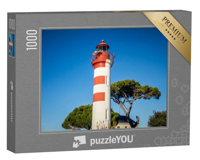 Puzzle de 1000 pièces « Phare rouge dans le vieux port de La Rochelle, France »