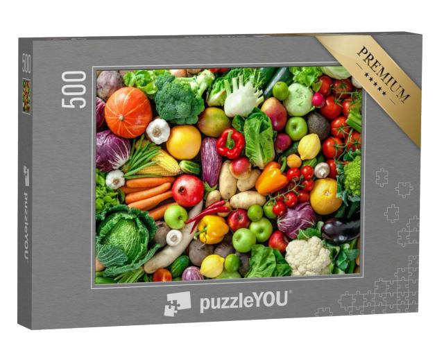 Puzzle de 500 pièces « Assortiment de fruits et légumes frais »