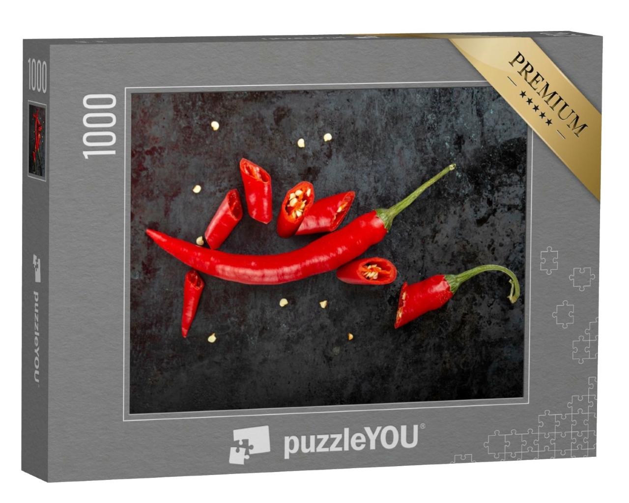 Puzzle de 1000 pièces « Piment rouge haché et entier »