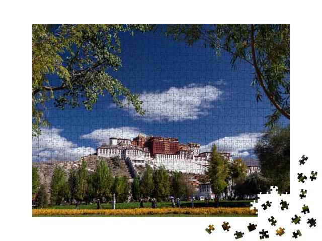 Puzzle de 1000 pièces « Le Palais du Potala, forteresse du Dzong dans la ville de Lhassa, au Tibet »