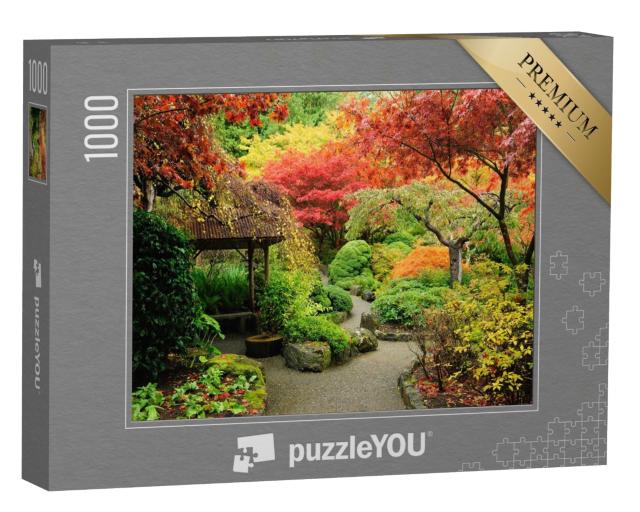 Puzzle de 1000 pièces « Jardin japonais d'automne sur l'île de Vancouver, Canada »