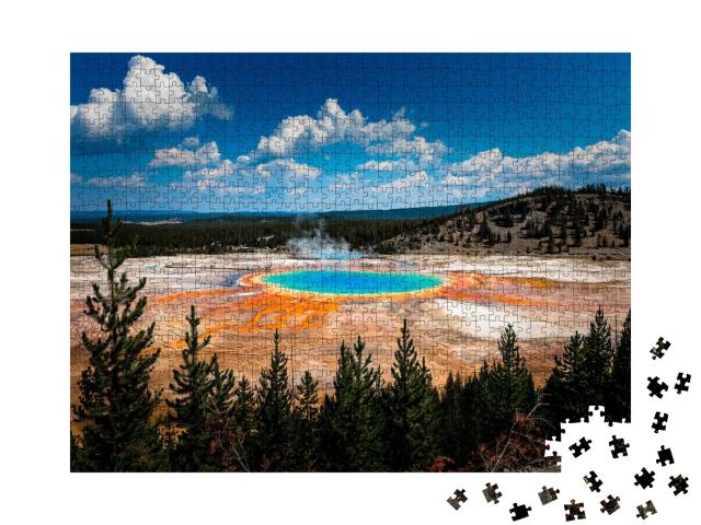 Puzzle de 1000 pièces « Grand Prismatic Spring à couper le souffle dans le parc national de Yellowstone »