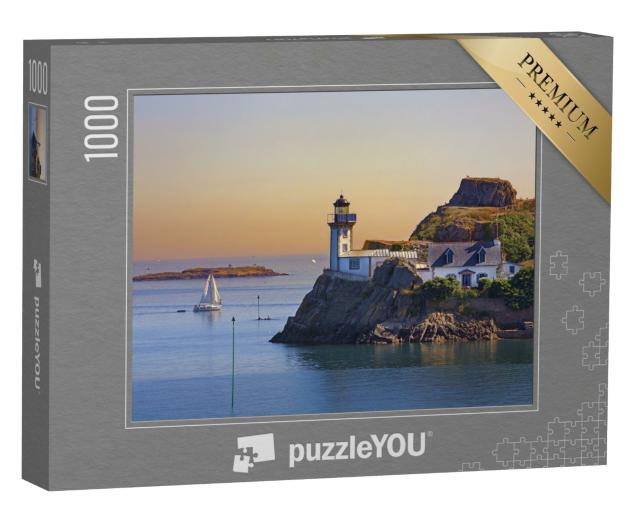 Puzzle de 1000 pièces « Phare de L'Ile Louet vu de la Pointe de Penn-al-Lann, Bretagne »