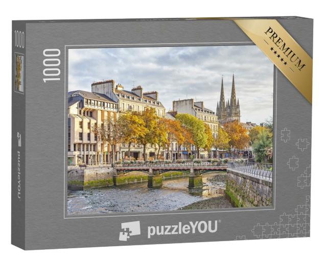 Puzzle de 1000 pièces « Pont sur la rivière Odet à Quimper, Bretagne, France »