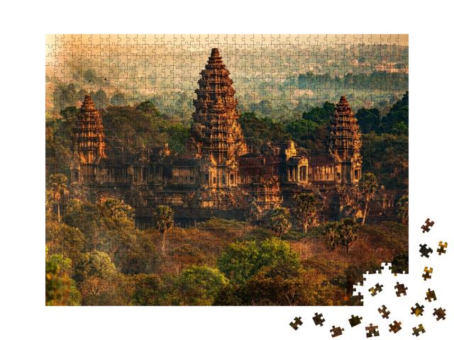 Puzzle de 1000 pièces « Angkor Wat, temple au Cambodge »