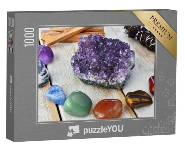 Puzzle de 1000 pièces « Cristal de géode d'améthyste »