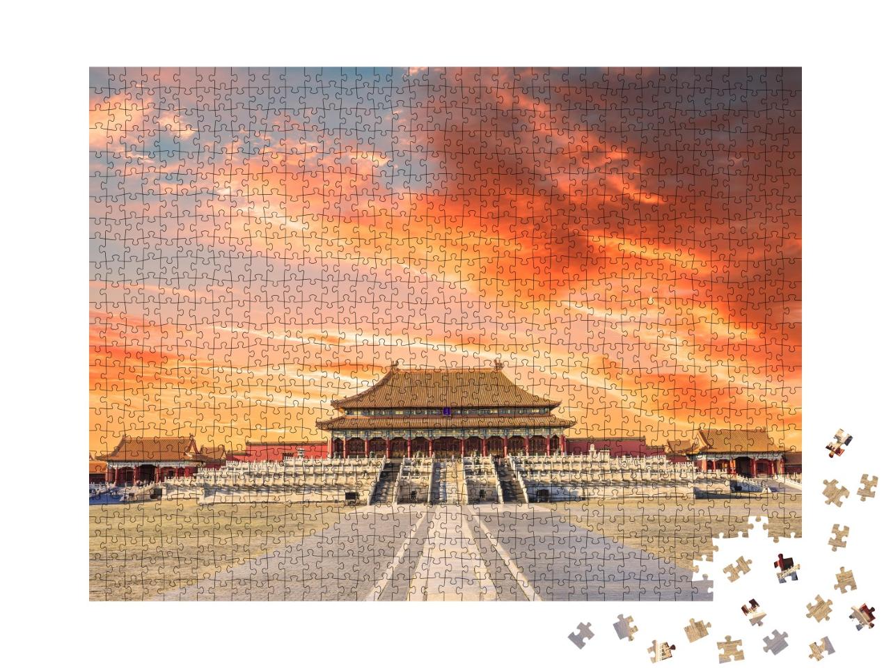 Puzzle de 1000 pièces « Palais royaux de la Cité interdite à Pékin »