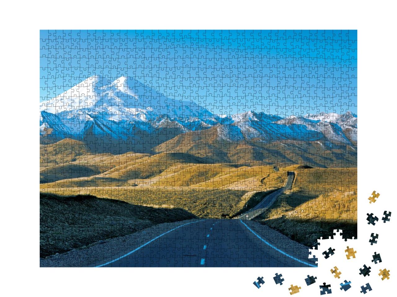 Puzzle de 1000 pièces « Région de l'Elbrouz, Russie, Elbrouz, le plus haut sommet d'Europe »