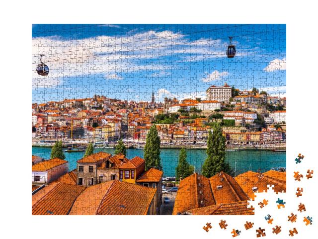 Puzzle de 1000 pièces « Porto, ancienne ville sur le fleuve Douro, Portugal »