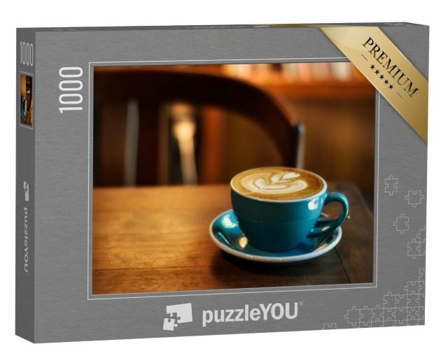 Puzzle de 1000 pièces « Latte Art sur un café fraîchement préparé »
