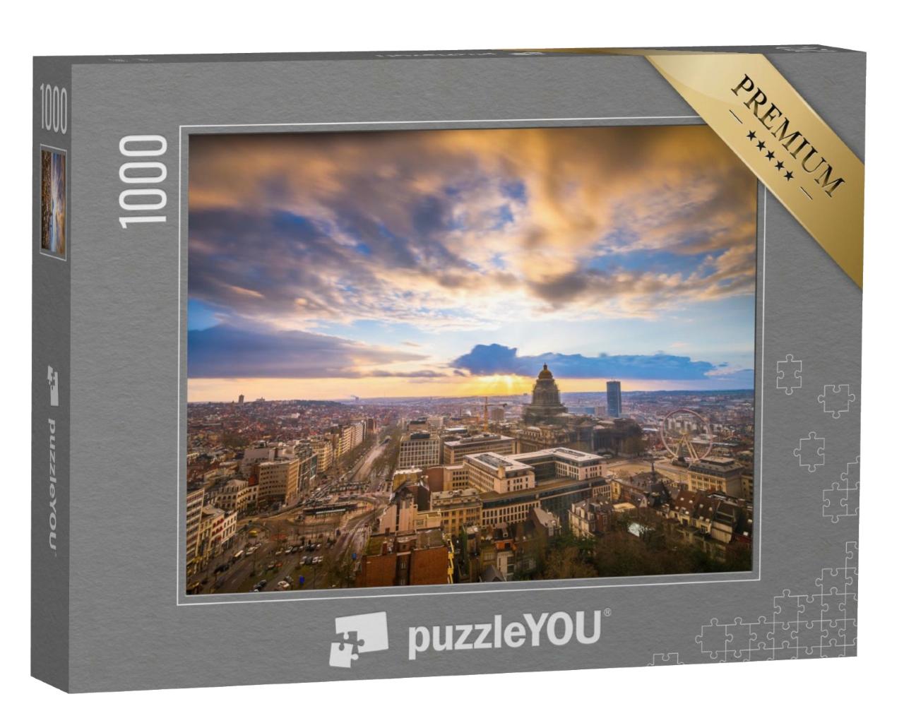 Puzzle de 1000 pièces « Bruxelles au Palais de Justice au crépuscule »