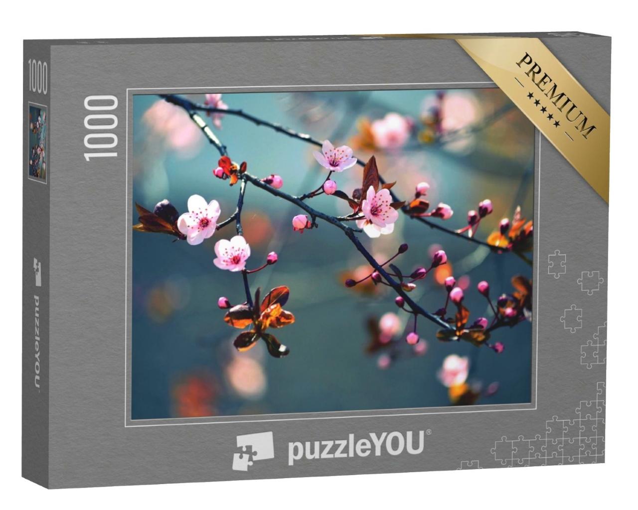 Puzzle de 1000 pièces « Cerisier japonais à la magnifique floraison »
