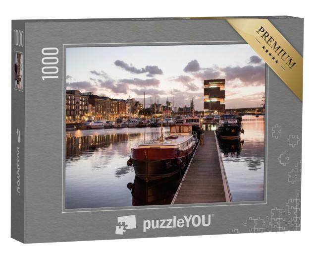 Puzzle de 1000 pièces « Port du soir d'Anvers, Belgique »