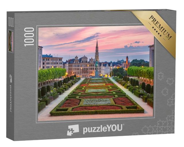 Puzzle de 1000 pièces « Hôtel de ville et Mont des Arts à Bruxelles, Belgique »