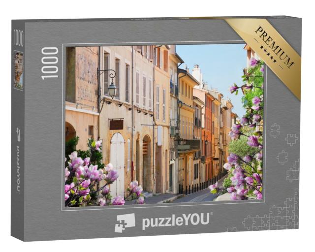 Puzzle de 1000 pièces « Rue de la vieille ville d'Aix-en-Provence au printemps, France »