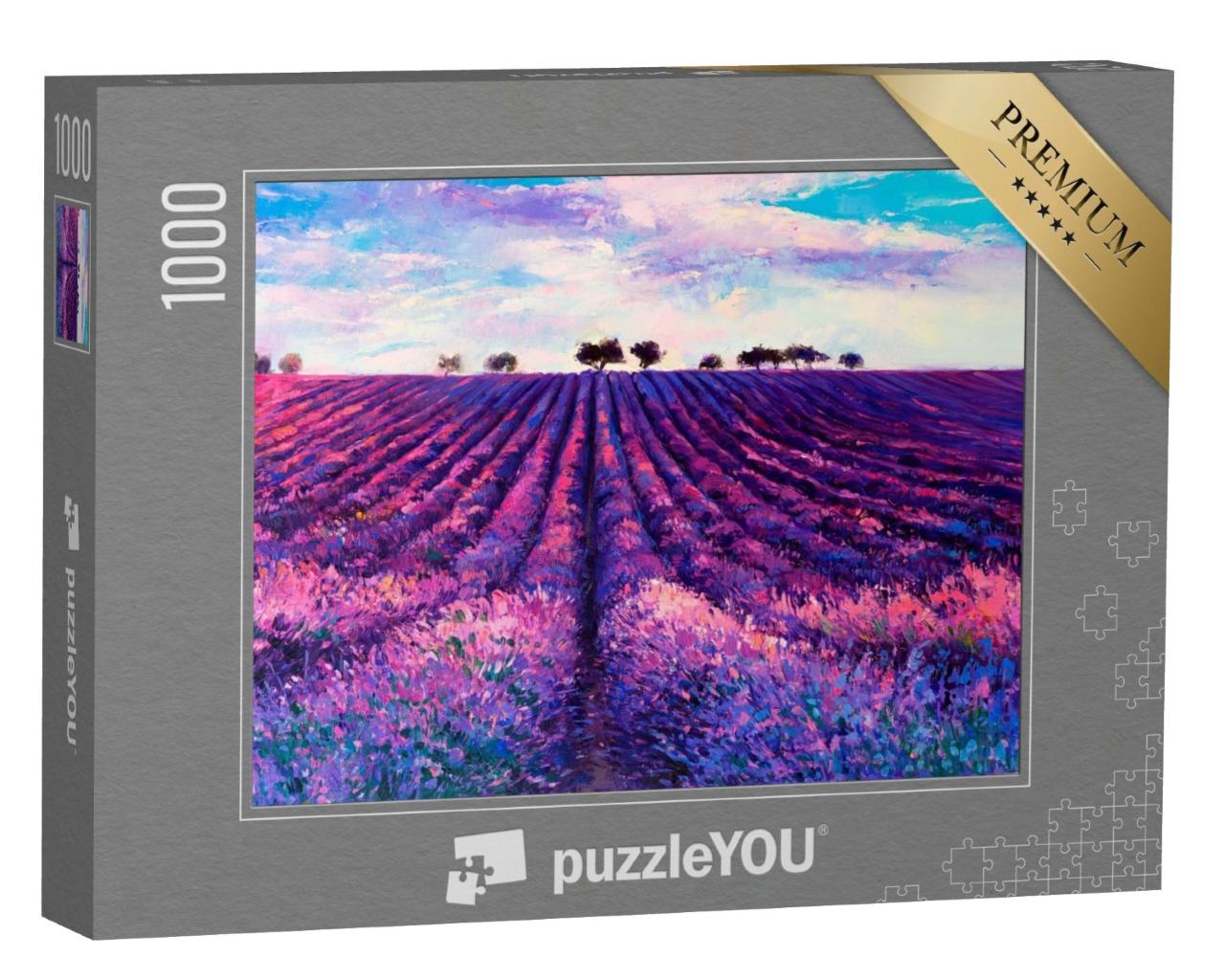 Puzzle de 1000 pièces « Un champ de lavande »
