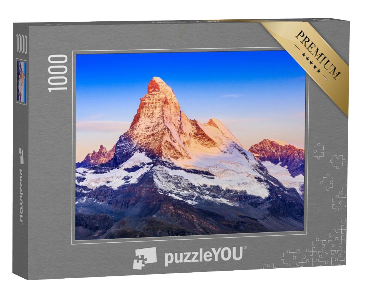 Puzzle de 1000 pièces « Face nord du Cervin au lever du soleil, Zermatt, Suisse »