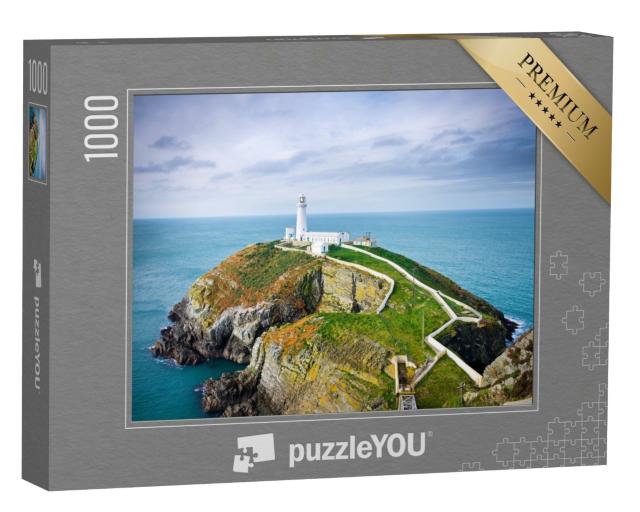 Puzzle de 1000 pièces « Phare de South Stack à Anglesey, Pays de Galles, Grande-Bretagne »