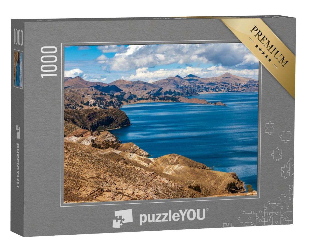 Puzzle de 1000 pièces « Lac Titicaca à la frontière entre le Pérou et la Bolivie »