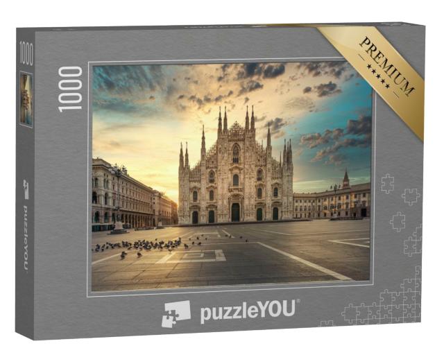 Puzzle de 1000 pièces « Duomo de Milan, cathédrale au lever du soleil, Italie »