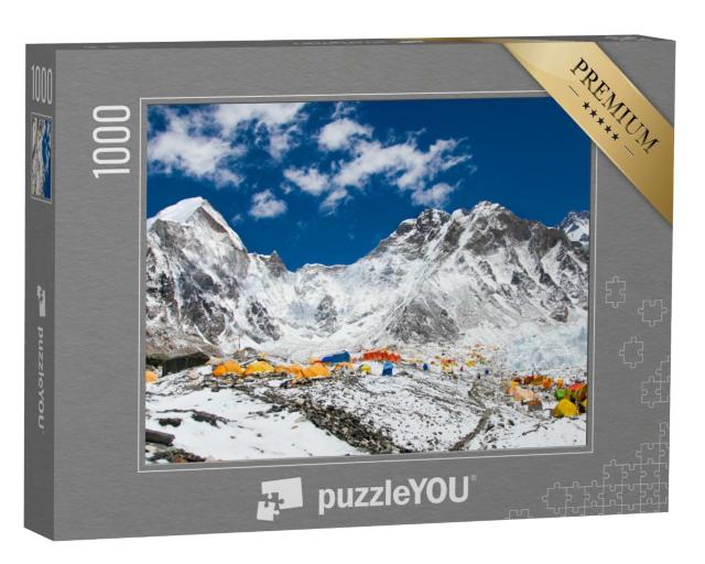 Puzzle de 1000 pièces « Camp de base du mont Everest sur le glacier Khumbu, Népal, Himalaya »