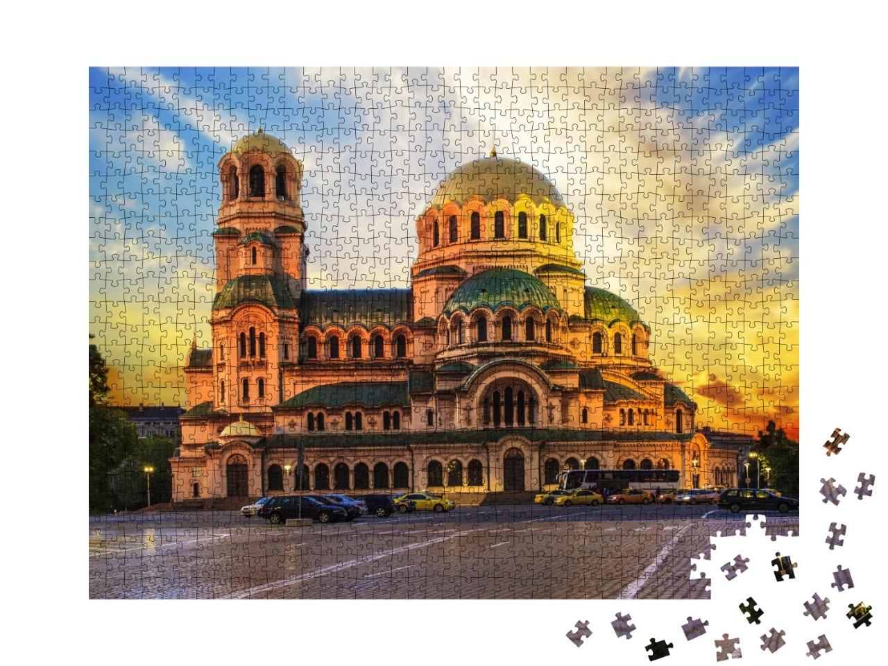 Puzzle de 1000 pièces « Vue de la cathédrale Alexandre Nevski à Sofia, Bulgarie »