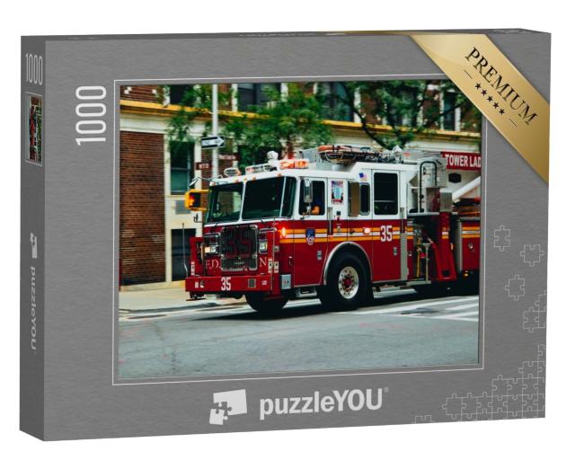 Puzzle de 1000 pièces « Camion de pompiers à New York »