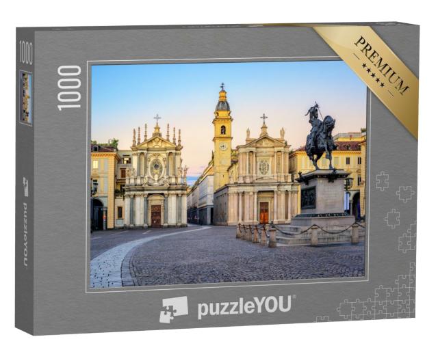 Puzzle de 1000 pièces « Piazza San Carlo dans le centre historique de Turin, Italie »