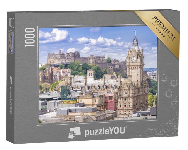 Puzzle de 1000 pièces « Château d'Édimbourg avec vue sur la ville depuis Calton Hill, Édimbourg, Écosse »