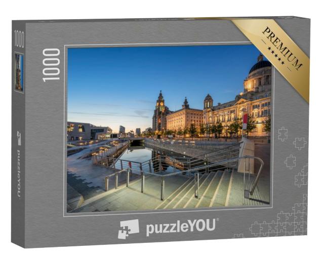Puzzle de 1000 pièces « Les trois Grâces sur le front de mer de Pier Head à Liverpool »